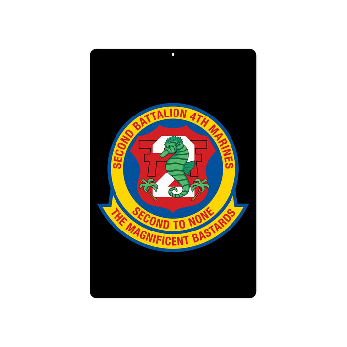 2nd Battalion 4TH Marines Metal Sign - SGT GRIT