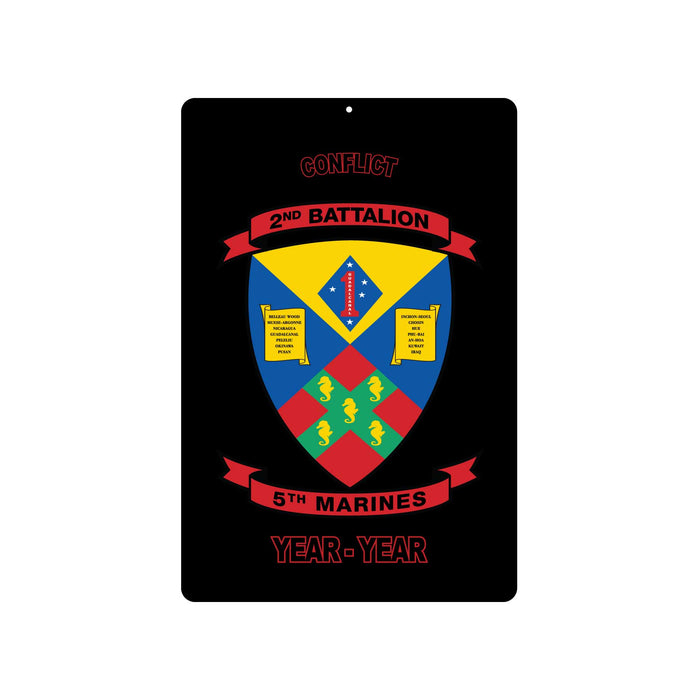 2nd Battalion 5th Marines Metal Sign