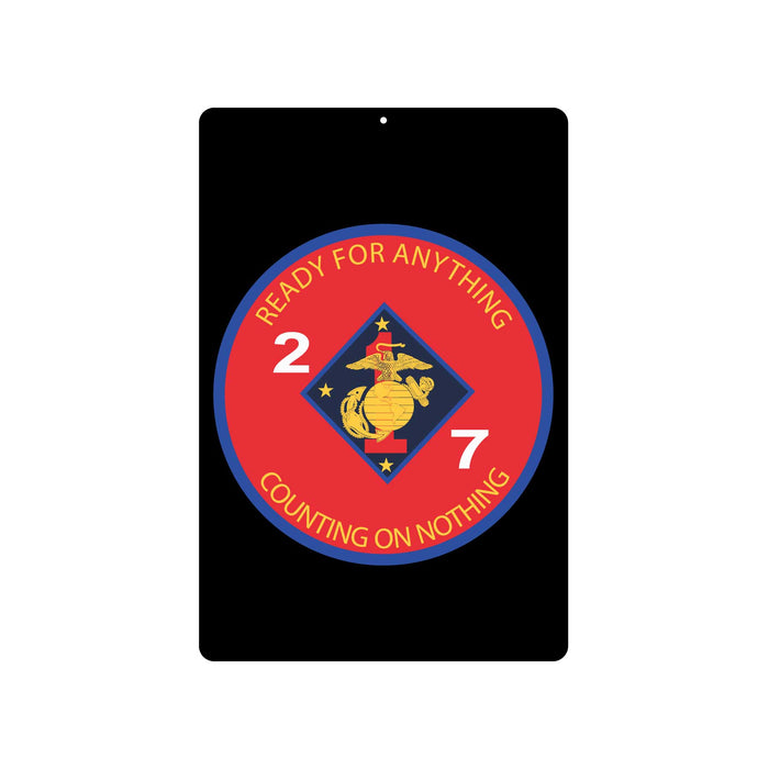 2nd Battalion 7th Marines (Alternate Design) Metal Sign - SGT GRIT