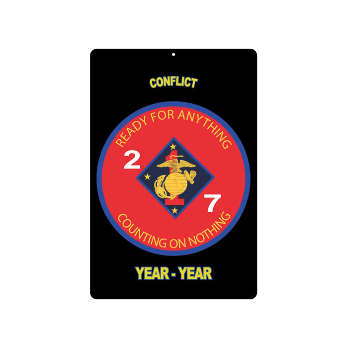 2nd Battalion 7th Marines (Alternate Design) Metal Sign