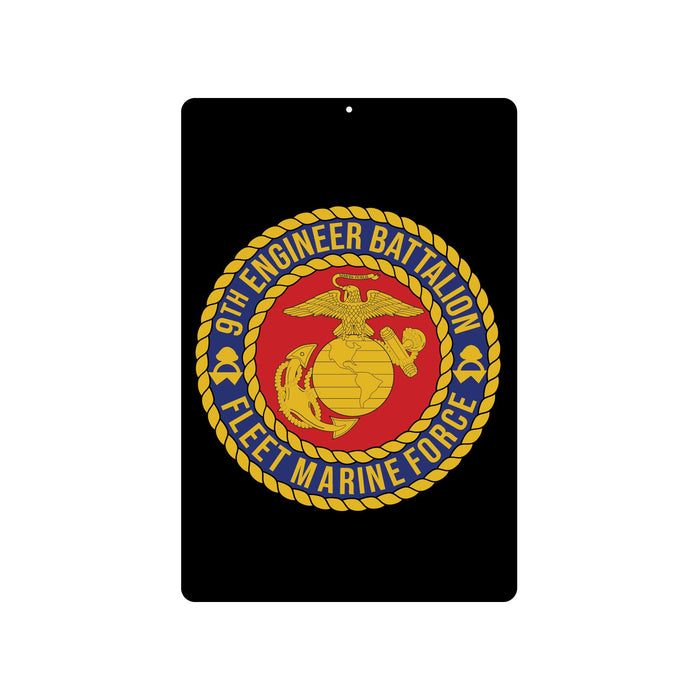 9th Marine Engineer Battalion Metal Sign - SGT GRIT