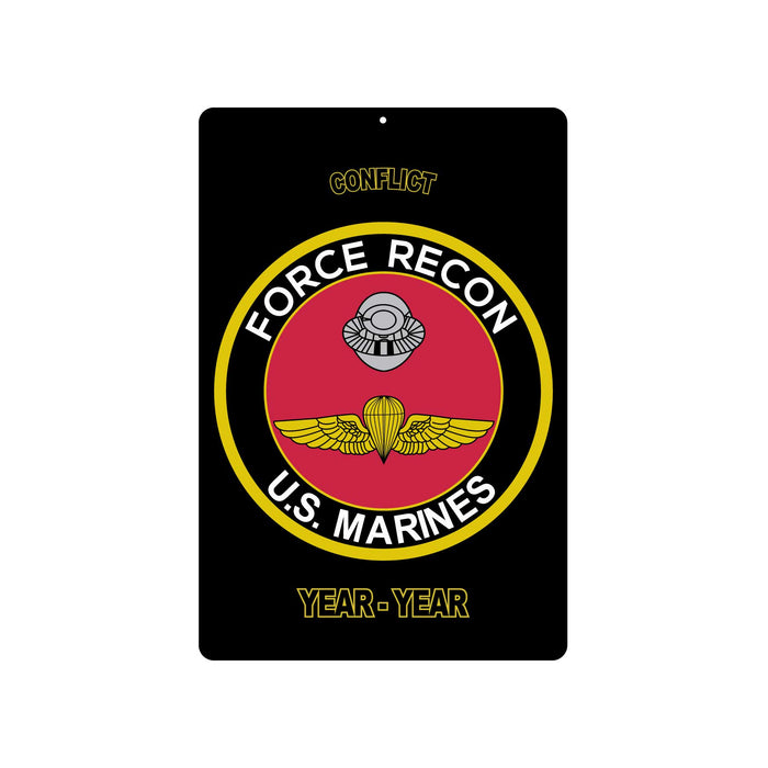 Force Recon US Marines Metal Sign - SGT GRIT