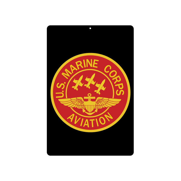 Red Marine Corps Aviation Metal Sign