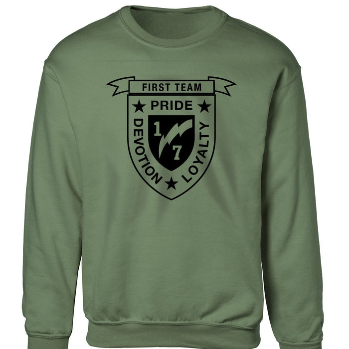1st Battalion 7th Marines Sweatshirt Sweatshirt - SGT GRIT