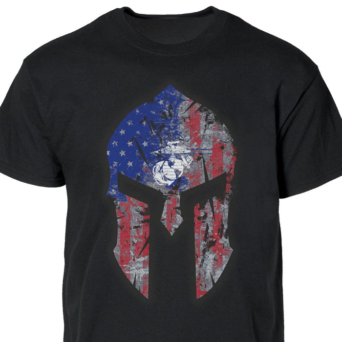 USMC Spartan Warrior Full Front T-shirt
