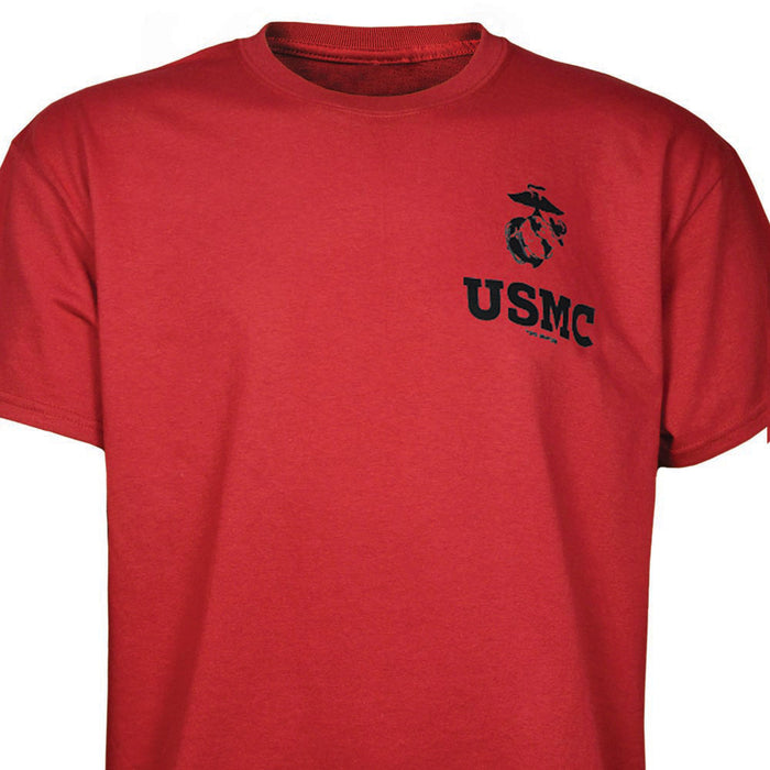 Marine Corps EGA Emblem T-Shirt in Black or Red
