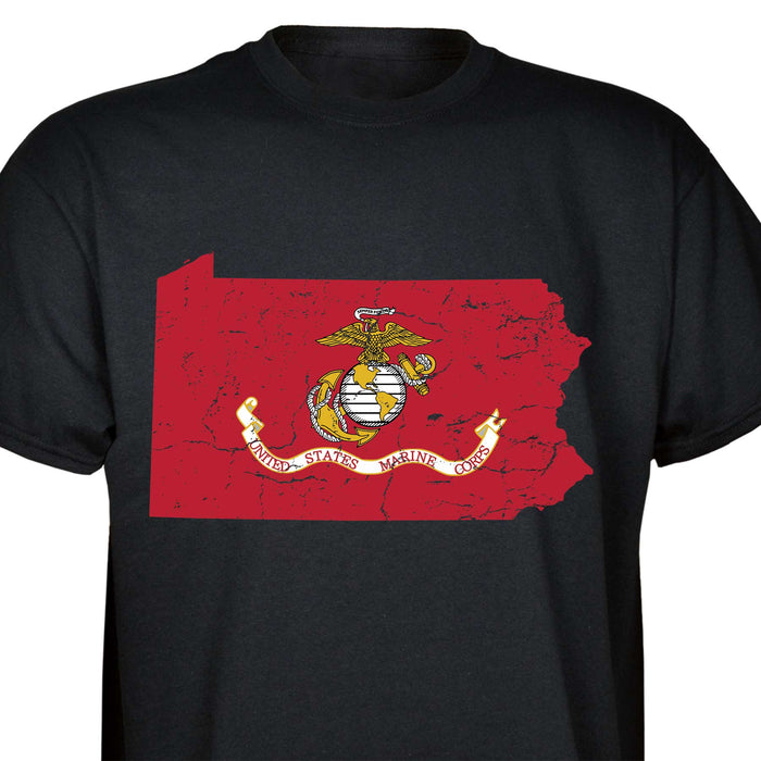 Customizable USMC T-Shirt with Choose-your-State Option - SGT GRIT