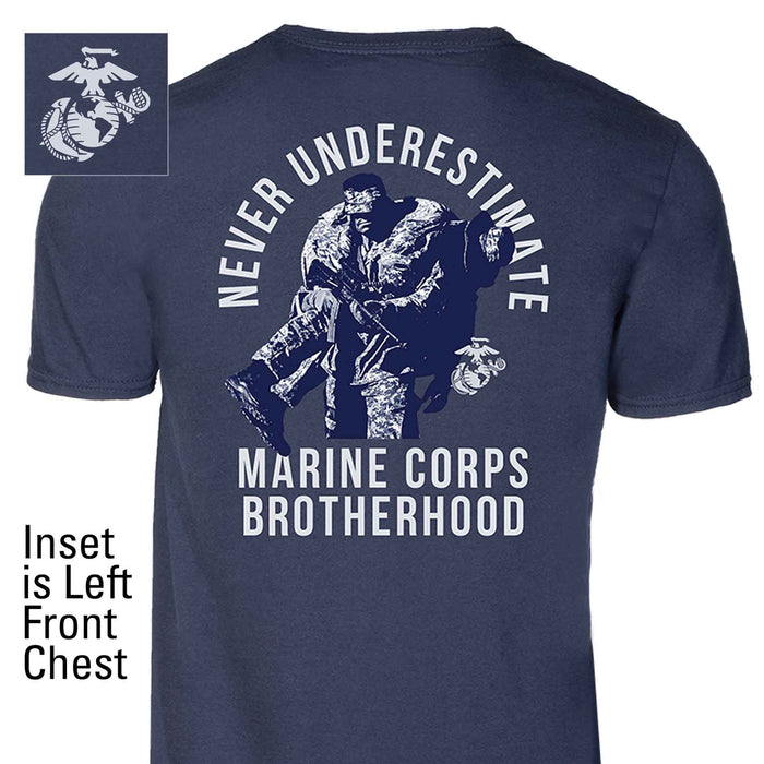 USMC Marine Corps Brotherhood T-shirt 100% Cotton - SGT GRIT