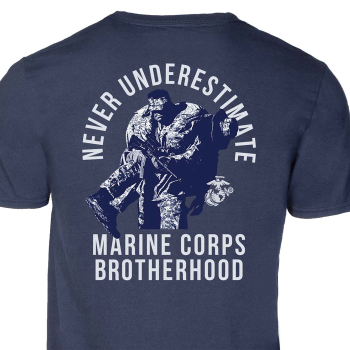 USMC Marine Corps Brotherhood T-shirt 100% Cotton
