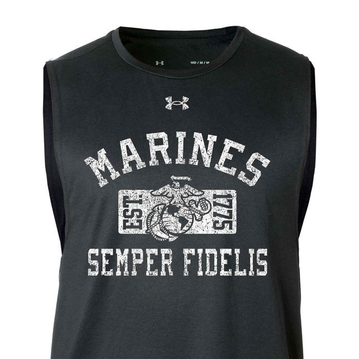 Under Armour Marines Est. 1775 Tech Sleeveless T-shirt - SGT GRIT