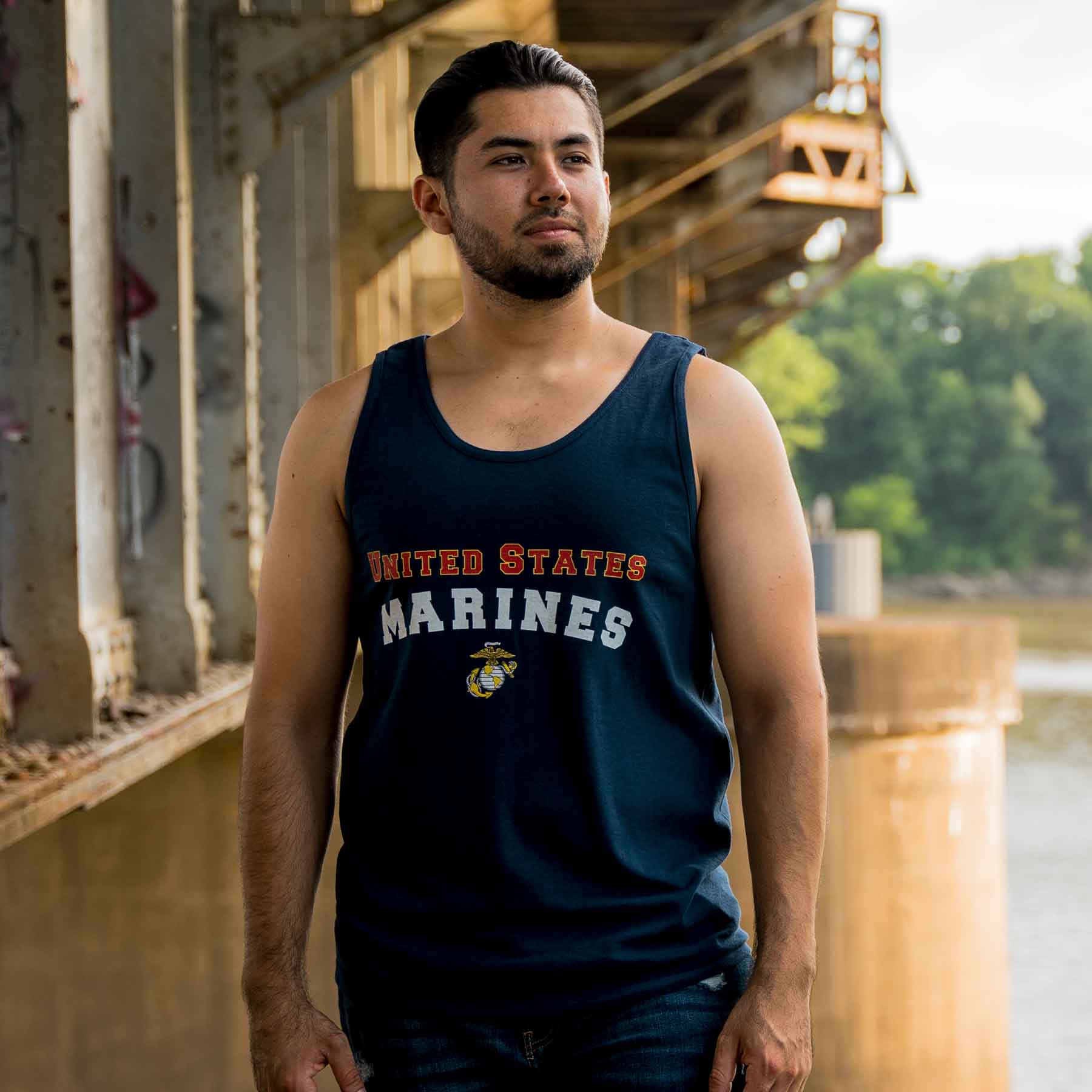 United States Marines Tank Top - Navy – SGT GRIT
