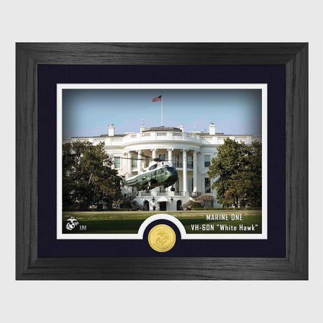 Marine One Framed Art With Coin - SGT GRIT
