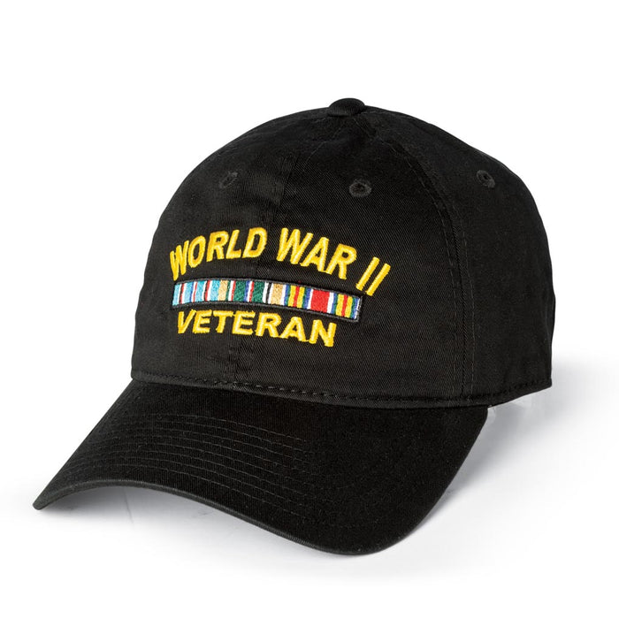 WWII Veteran Ribbon Hat- Black