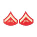 Gold on Red Embroidered Chevrons - SGT GRIT