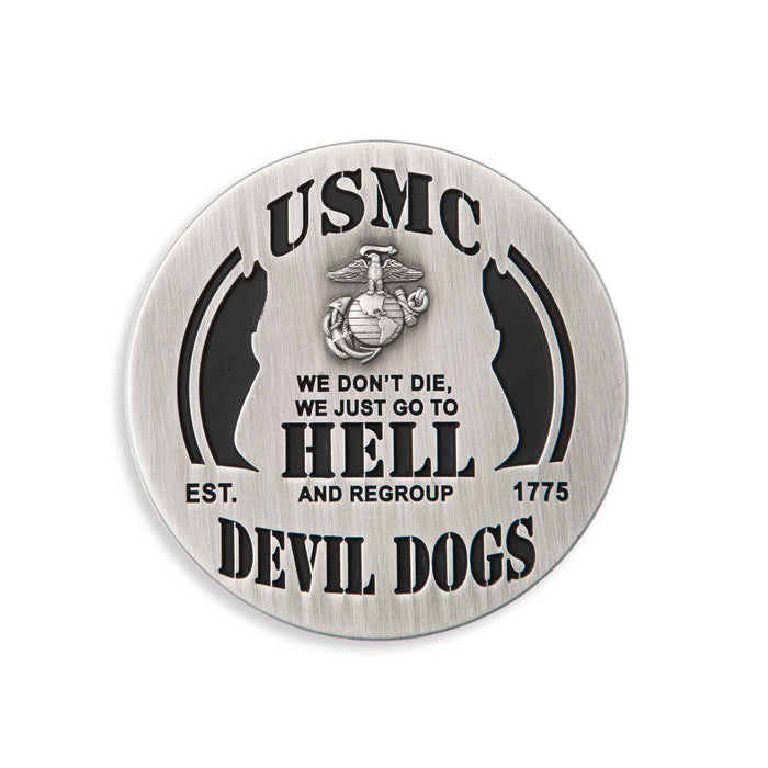 Teufel Hunden Devil Dog Challenge Coin- Black