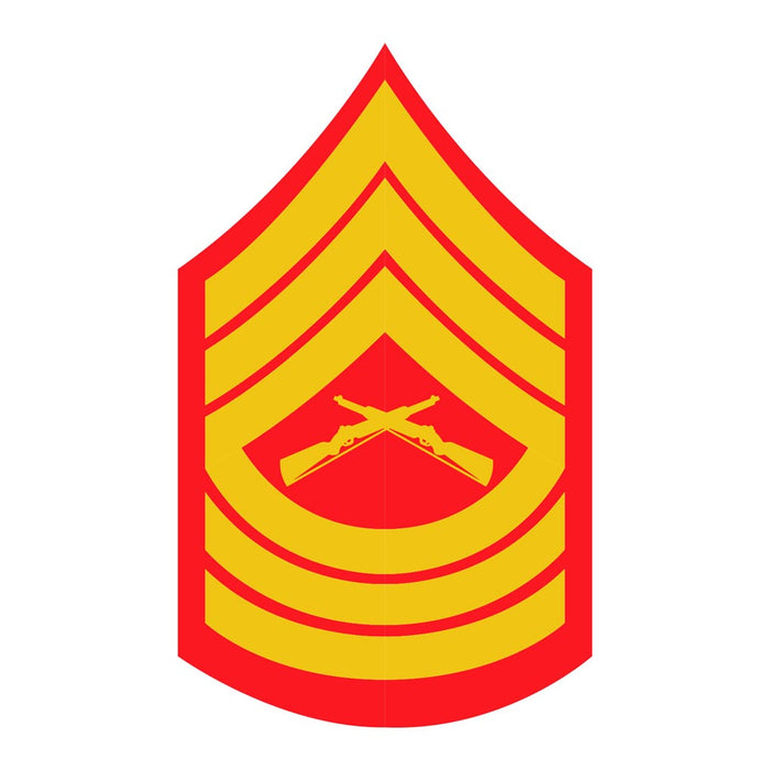 Master Sergeant Red and Gold Rank Insignia Decal - SGT GRIT