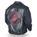 Embossed Blk Denim Leather Jacket - SGT GRIT