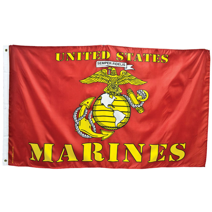 3'X5' Red United States Marines Flag