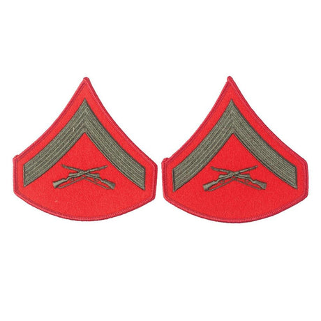 Green on Red Female Chevrons - SGT GRIT