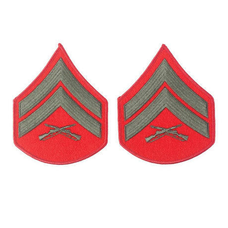 Green on Red Female Chevrons - SGT GRIT