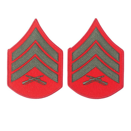 Green on Red Female Chevrons - SGT GRIT