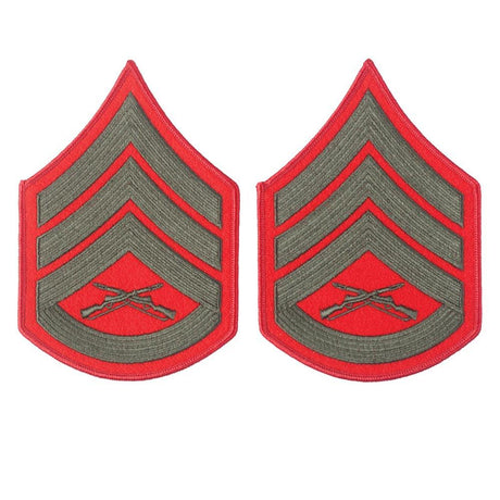 Green on Red Female Chevrons - SGT GRIT