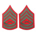 Green on Red Female Chevrons - SGT GRIT