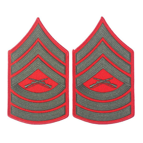 Green on Red Female Chevrons - SGT GRIT
