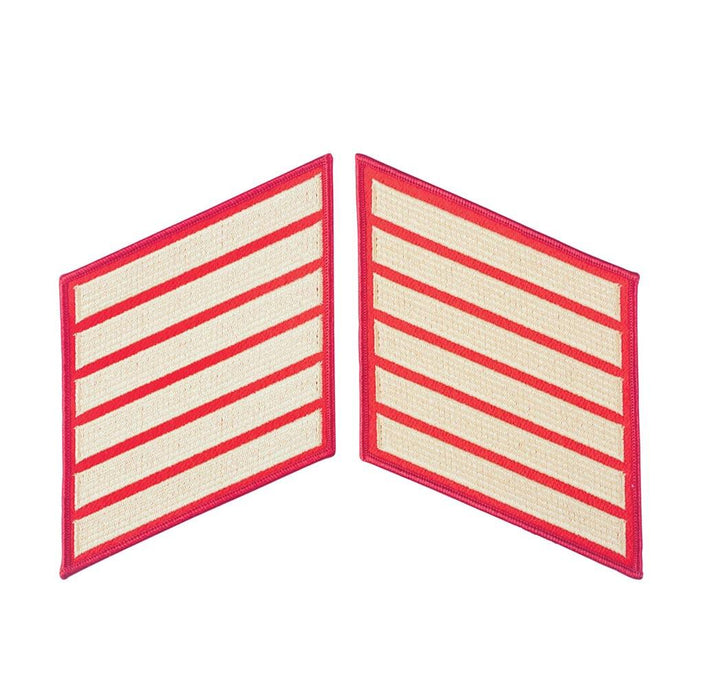 Gold on Red Female Service Stripes