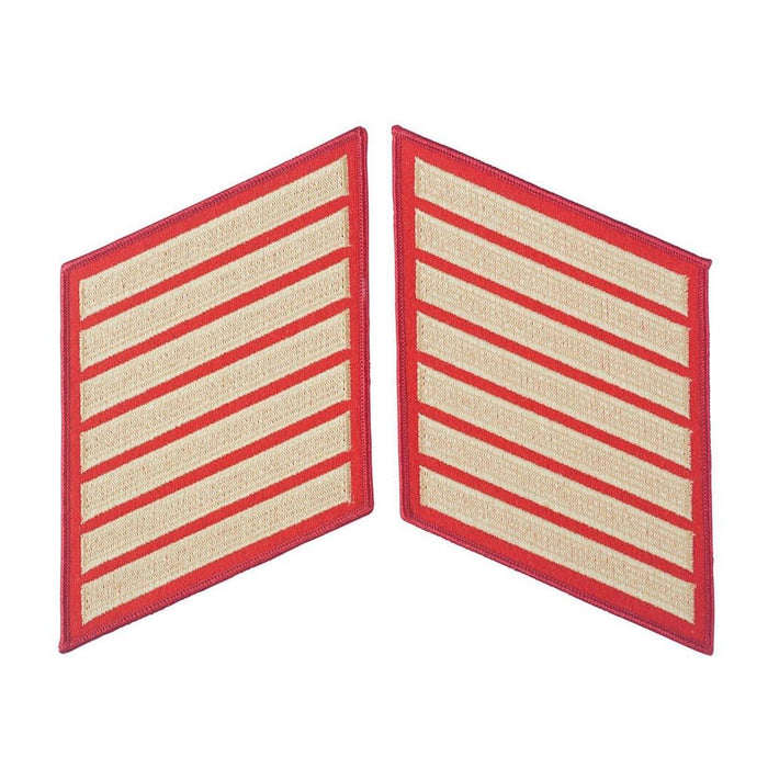 Gold on Red Female Service Stripes