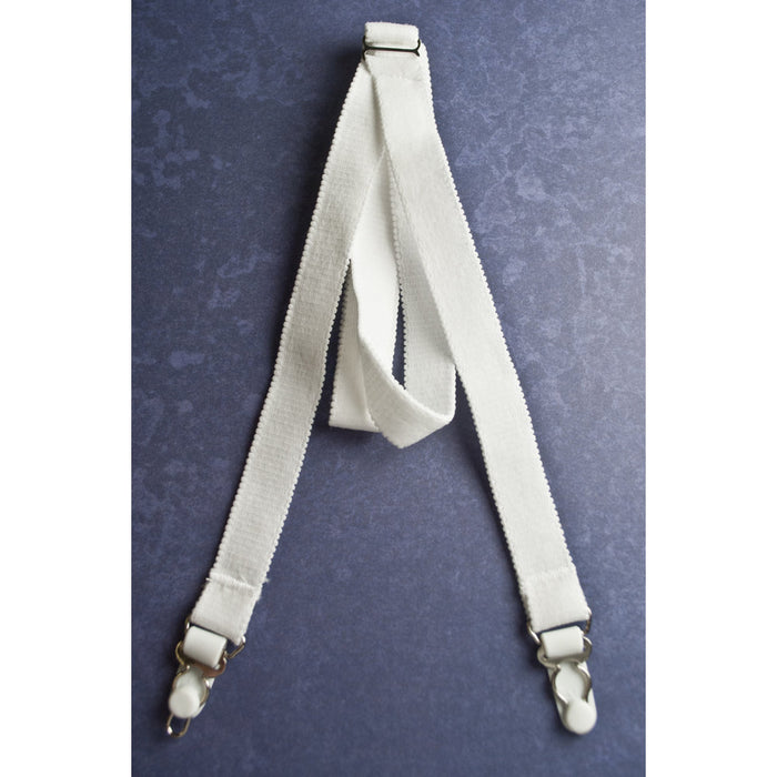 White Elastic Shirt Grippers - SGT GRIT