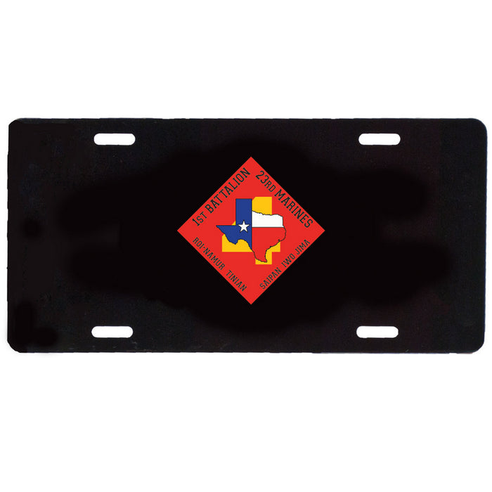 1st Battalion 23rd Marines License Plate - SGT GRIT