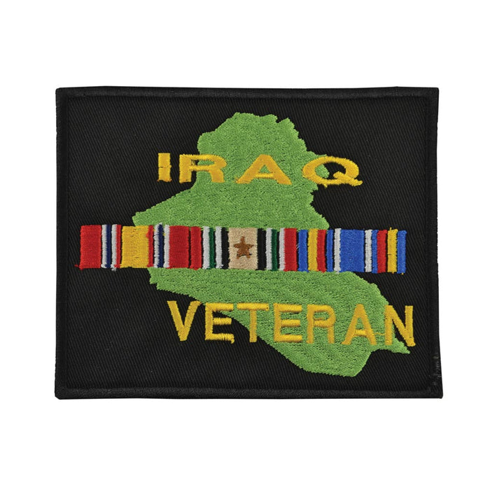 Iraq Veteran Patch with Country and Ribbons