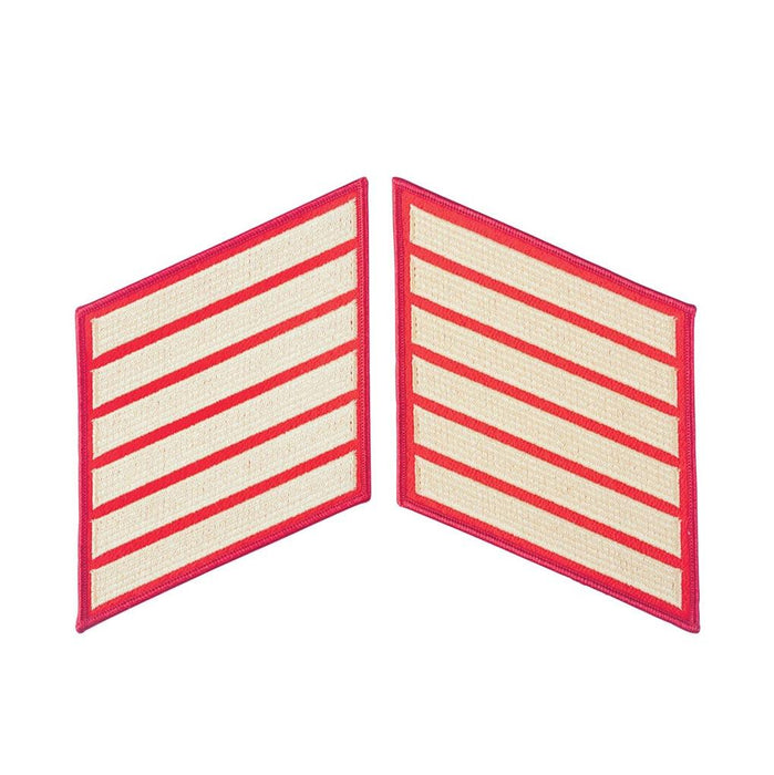 Gold on Red Service Stripes