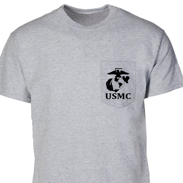 USMC Pocket T-Shirt with Marines EGA Emblem - SGT GRIT