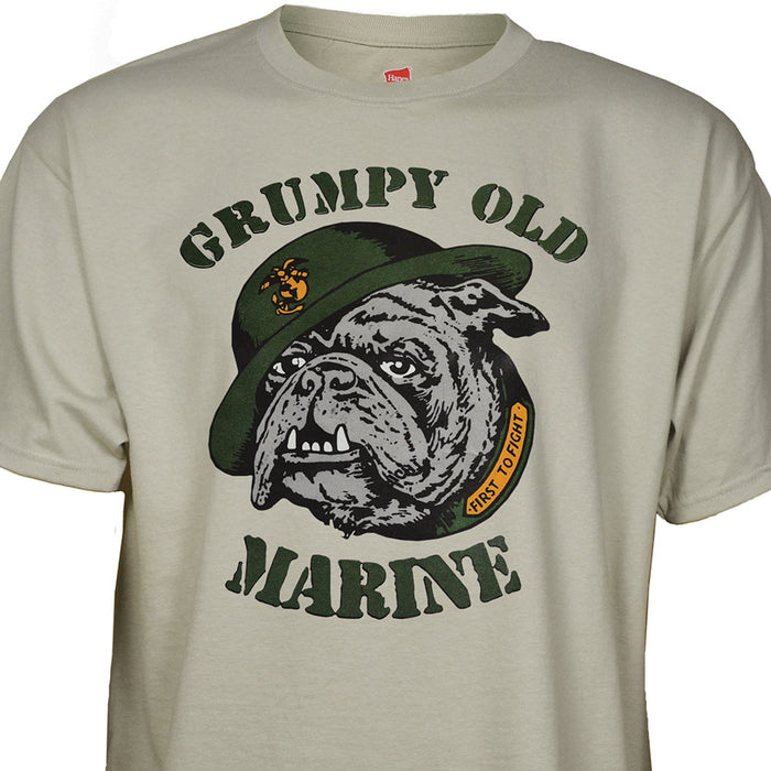 Grumpy Old Marine Bulldog Mascot T-shirt