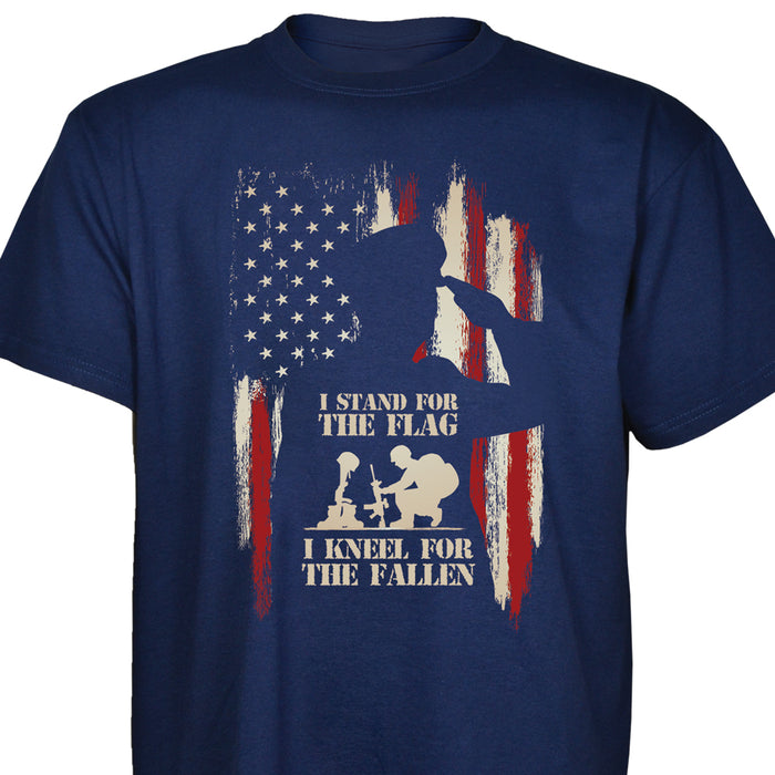 Stand for the Flag, Kneel for the Fallen T-Shirt - SGT GRIT