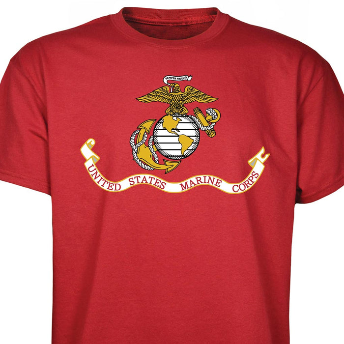 Marines EGA Emblem T-Shirt Red S-5XL - SGT GRIT