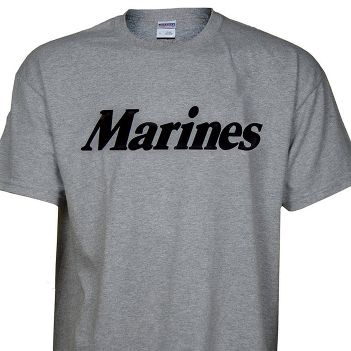 U.S. Marines Classic Gray T-shirt Screen Printed