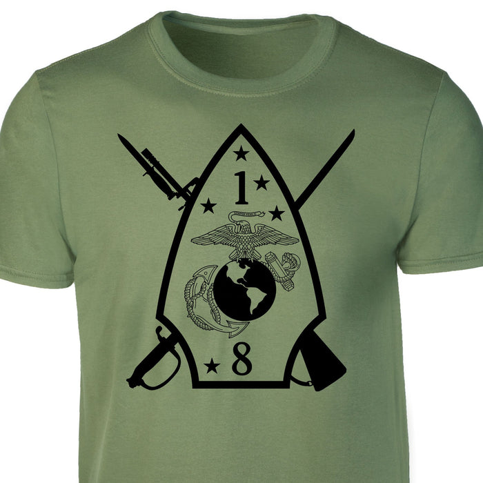 1st Battalion 8th Marines T-shirt - SGT GRIT