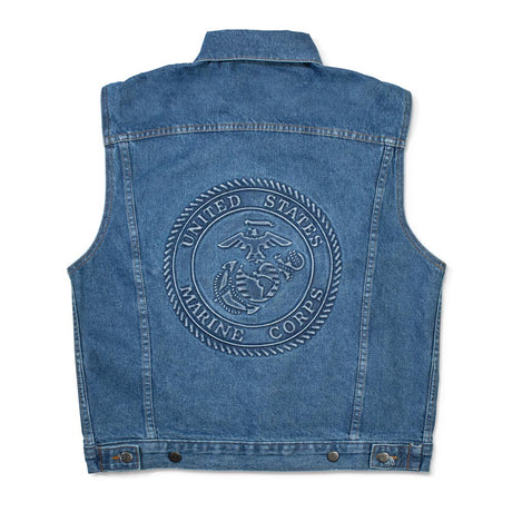 Embossed Denim Vest - SGT GRIT