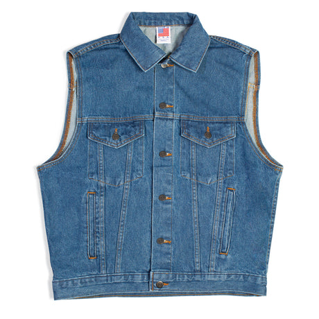 Embossed Denim Vest - SGT GRIT